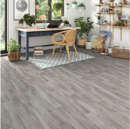 Rouleau vinyle bois gris Alba IVC rouleau l.4m