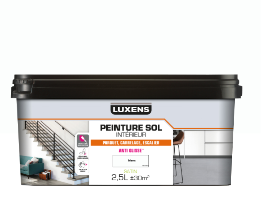 Peinture sol, carrelage / parquet / laminé Intérieur LUXENS, blanc satiné, 2.5 l