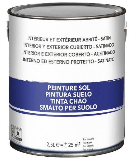 Peinture sol ., RAL 7035, gris clair satiné, 2.5 l