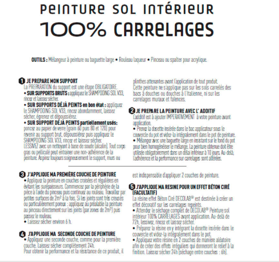 Peinture sol, carrelage Décolab® V33, grège satiné, 2 l