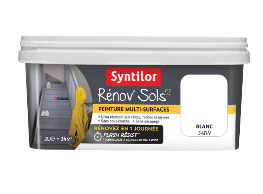 Peinture, carrelage / parquet / laminé Renov sol SYNTILOR, blanc satiné, 2 l