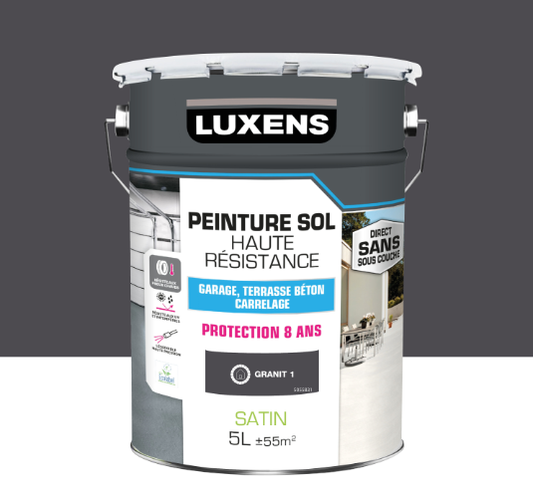 Peinture sol Haute résistance LUXENS, granit 1 satiné, 5 l