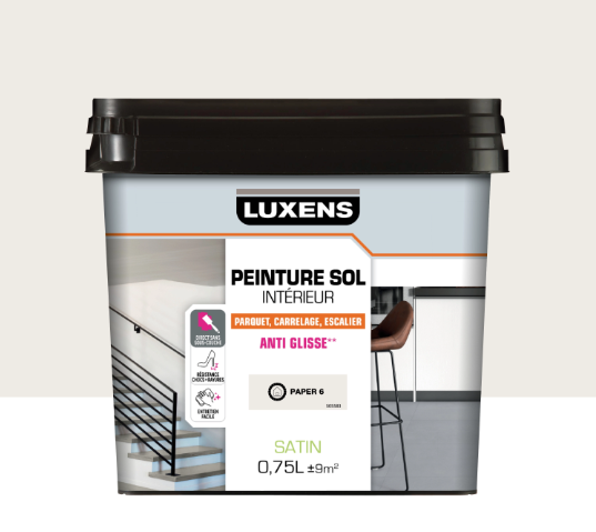 Peinture sol, carrelage / parquet / laminé Intérieur LUXENS, paper 6 satiné, 0.7