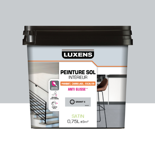 Peinture sol, carrelage / parquet / laminé Intérieur LUXENS, granit 5 satiné, 0.