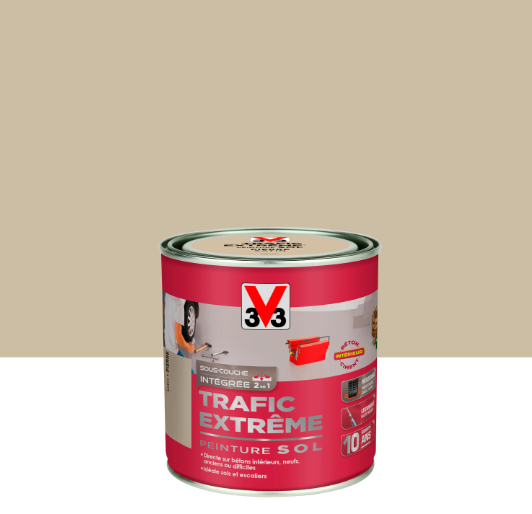 Peinture sol Trafic extrême V33, pierre satiné, 0.5 l