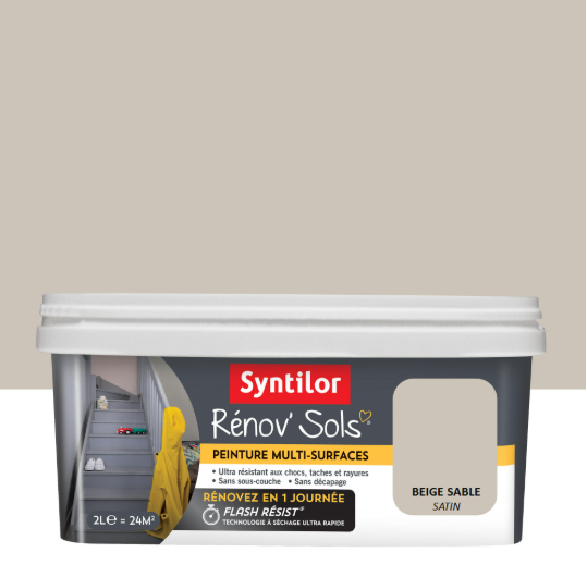 Peinture, carrelage / parquet / laminé Renov sol SYNTILOR, beige sable satiné, 2