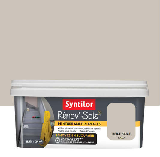 Peinture, carrelage / parquet / laminé Renov sol SYNTILOR, beige sable satiné, 2