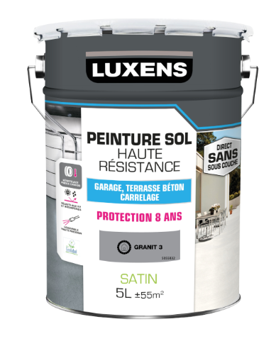 Peinture sol Haute résistance LUXENS, granit 3 satiné, 5 l