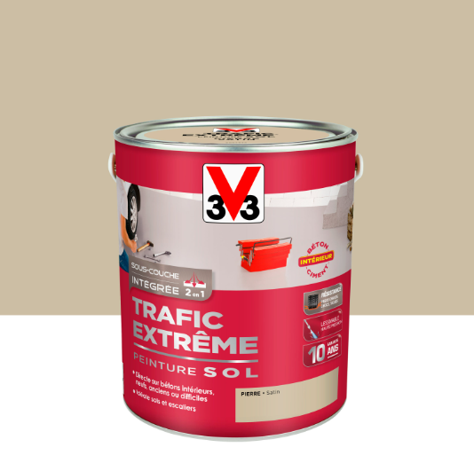 Peinture sol Trafic extrême V33, pierre satiné, 2.5 l
