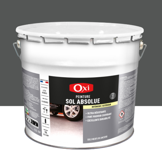 Peinture sol Absolue OXI, RAL 7043, gris signalisation mat, 10 l