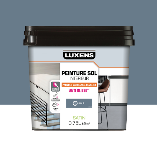 Peinture sol, carrelage / parquet / laminé Intérieur LUXENS, ink 3 satiné, 0.75