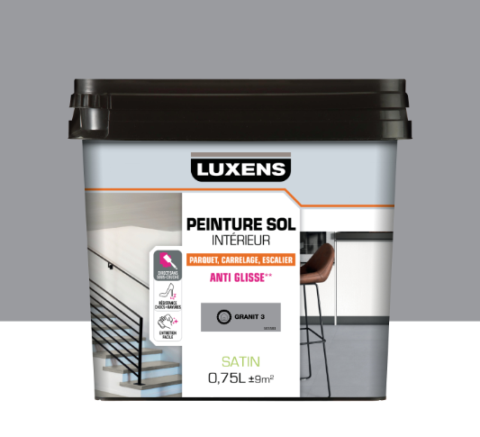 Peinture sol, carrelage / parquet / laminé Intérieur LUXENS, granit 3 satiné, 0.