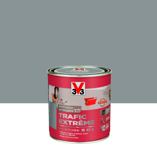 Peinture sol Trafic extrême V33, RAL 266, gris foncé satiné, 0.5 l