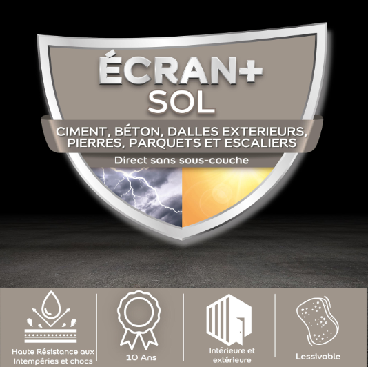 Peinture sol Ecran + DULUX VALENTINE, sable satiné, 0.5 l