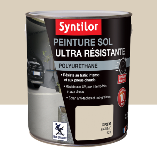 Peinture sol Ultra résistante SYNTILOR, grès satiné, 2.5 l