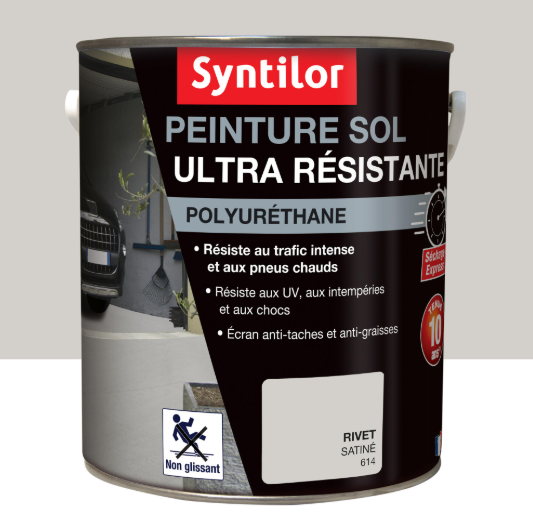 Peinture sol Ultra résistante SYNTILOR, rivet satiné, 4 l