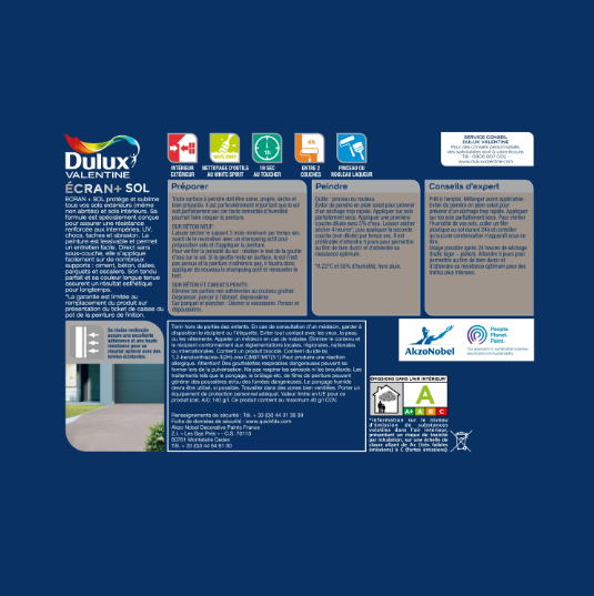 Peinture sol Ecran + DULUX VALENTINE, gravier satiné, 0.5 l
