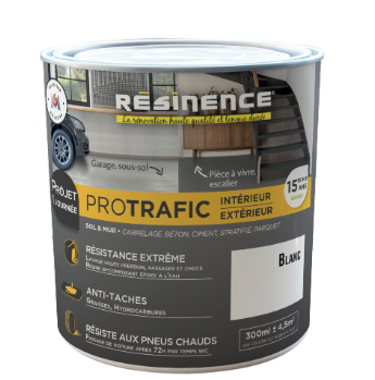 Peinture sol Protrafic RESINENCE, blanc satiné, 0.3 l