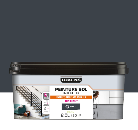 Peinture sol, carrelage / parquet / laminé Intérieur LUXENS, paris 1 satiné, 2.5L