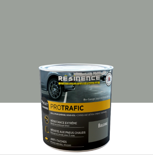 Peinture sol Protrafic RESINENCE, RAL 7046, building satiné, 0.3 l