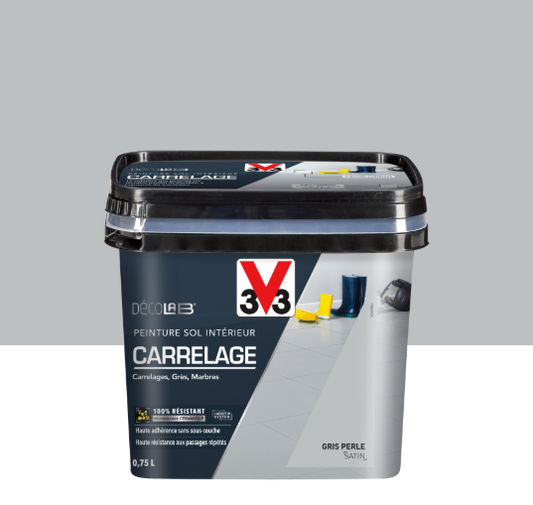 Peinture sol, carrelage Décolab® V33, gris perle satiné, 0.75 l