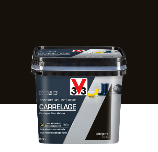 Peinture sol, carrelage Décolab® V33, brun météorite satiné, 0.75 l