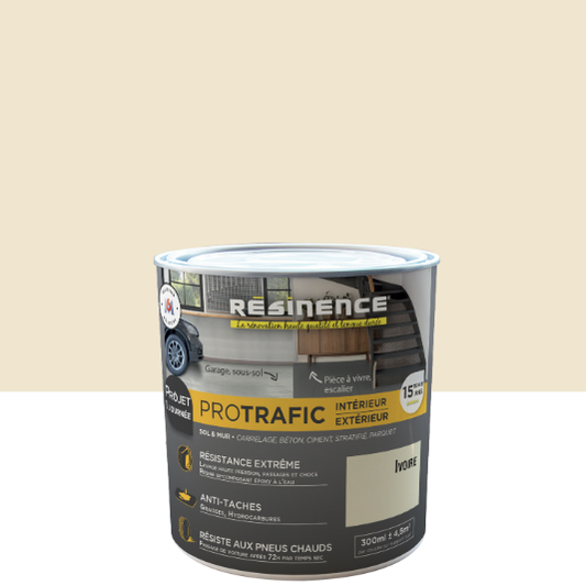 Peinture sol Protrafic RESINENCE, RAL 1015, ivoire satiné, 0.3 l
