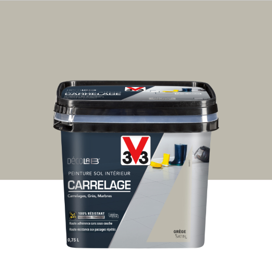 Peinture sol, carrelage Décolab® V33, grège satiné, 0.75 l