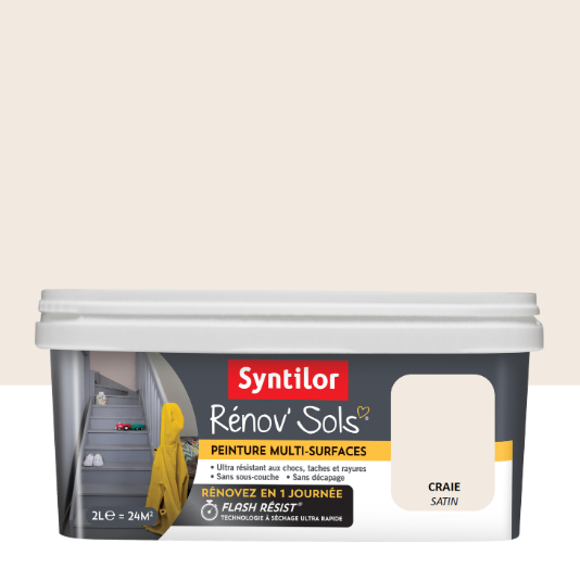 Peinture, carrelage / parquet / laminé Renov sol SYNTILOR, craie satiné, 2 l