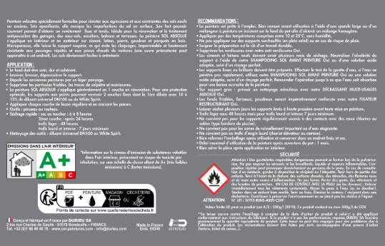 Peinture sol Absolue OXI, RAL 7035, gris clair mat, 10 l