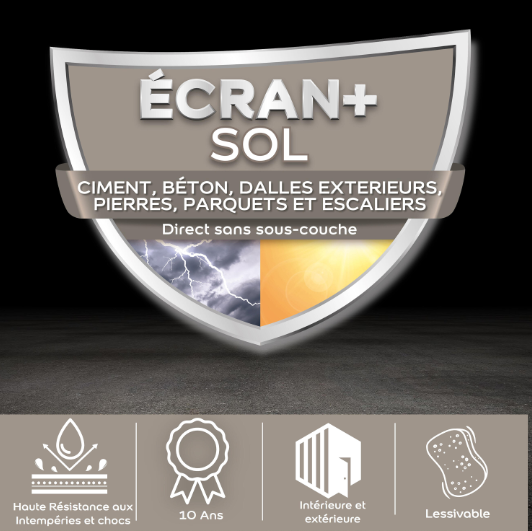 Peinture sol Ecran + DULUX VALENTINE, rouge carrelage satiné, 0.5 l