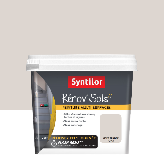 Peinture, carrelage / parquet / laminé Renov sol SYNTILOR, grès tendre satiné, 0