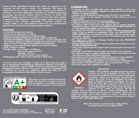 Peinture sol Absolue OXI, RAL 6011, vert réséda satiné, 2.5 l