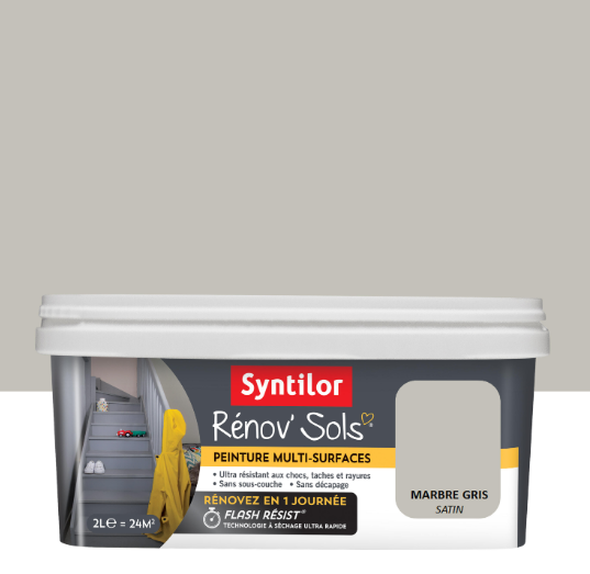 Peinture, carrelage / parquet / laminé Renov sol SYNTILOR, marbre gris satiné, 2