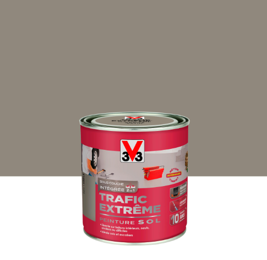 Peinture sol Trafic extrême V33, argile satiné, 0.5 l