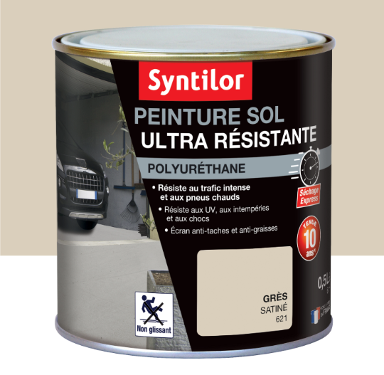 Peinture sol Ultra résistante SYNTILOR, grès satiné, 0.5 l