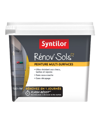 Peinture, carrelage / parquet / laminé Renov sol SYNTILOR, blanc satiné, 0.75 l
