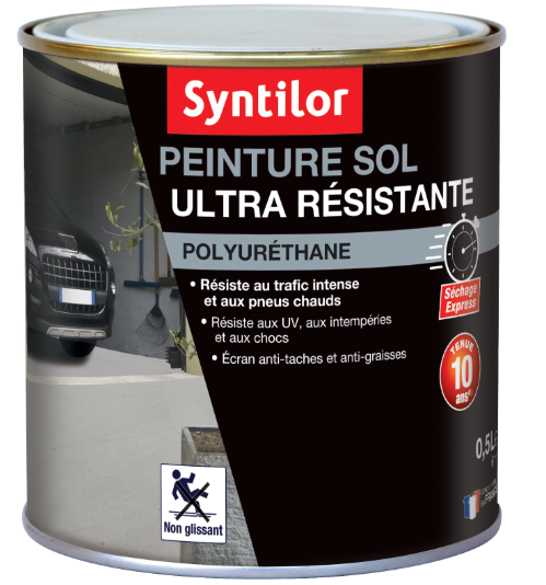 Peinture sol Ultra résistante SYNTILOR, blanc satiné, 0.5 l