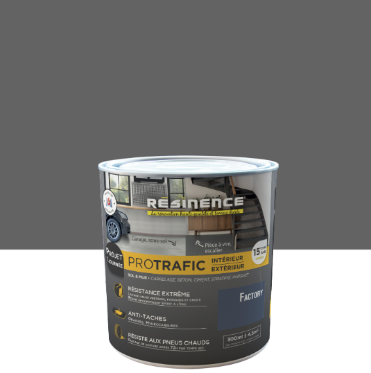 Peinture sol Protrafic RESINENCE, factory satiné, 0.3 l