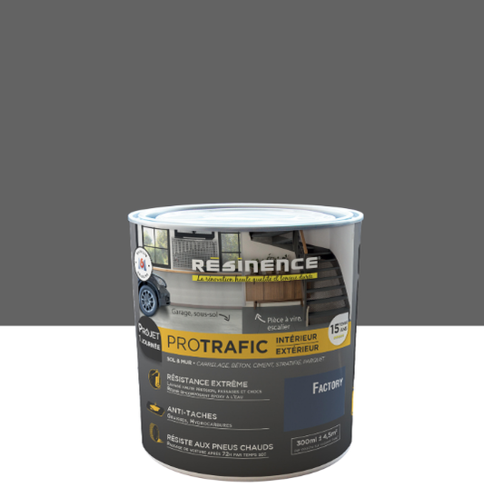 Peinture sol Protrafic RESINENCE, factory satiné, 0.3 l