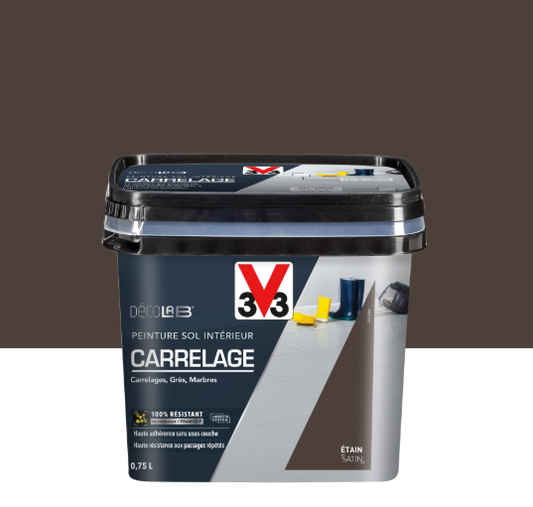 Peinture sol, carrelage Décolab® V33, gris étain satiné, 0.75 l
