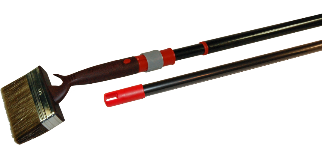 Brosse + perche terrasse en bois DEXTER, 120mm pour huile, vernis, lasure