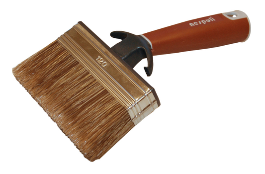 Brosse plat pour vernir, huiler, vitrifier, lasurer et saturer, NESPOLI, 120 mm