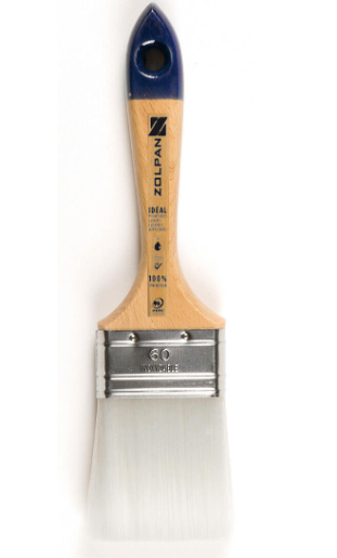 Pinceau plat pour peindre une surface lisse, 40 mm Zolpan brosse plate synthétique
