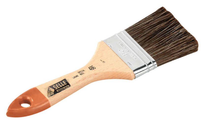 Pinceau plat pour vernir, huiler, vitrifier, lasurer et saturer, 40 mm OCAI