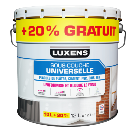 Sous-couche universelle LUXENS blanc 10L+20% gratuit