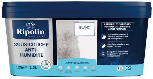 Sous-couche anti-humidité blanc RIPOLIN blanc 2.5 l