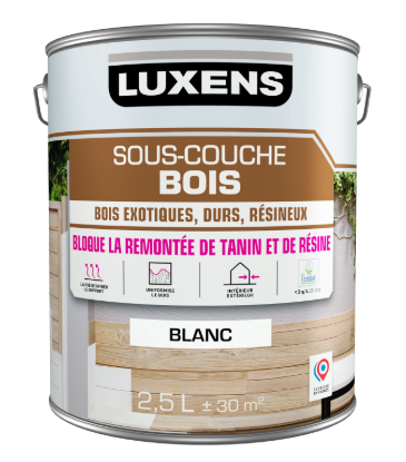 Sous-couche bois LUXENS blanc 2.5 L