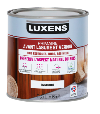 Primaire bois avant lasure et vernis LUXENS incolore 0.5 l
