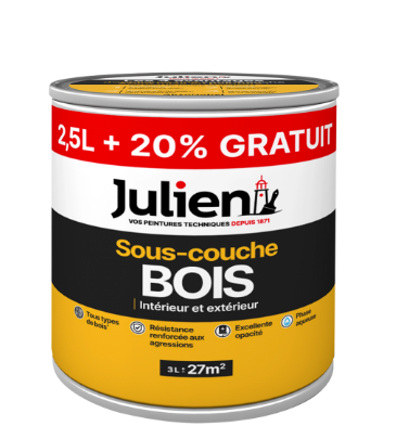 Sous-couche bois intérieur et extérieur JULIEN 2.5L+20% gratuit